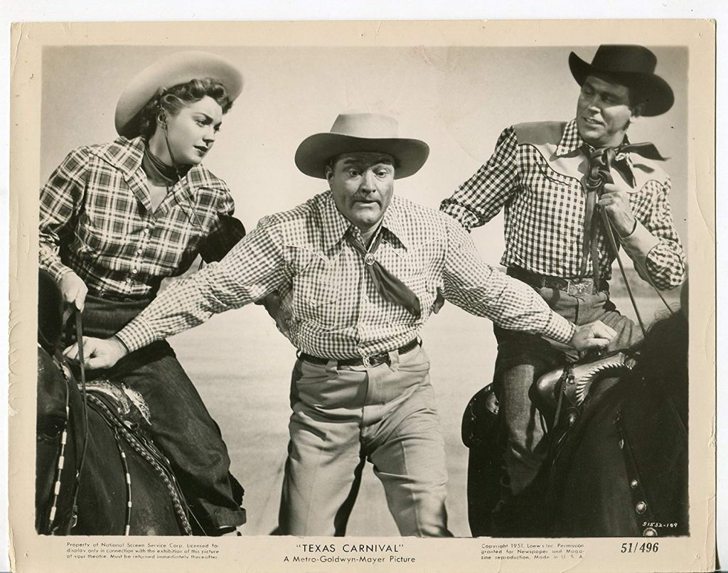 Esther Williams, Red Skelton, and Howard Keel in Texas Carnival
