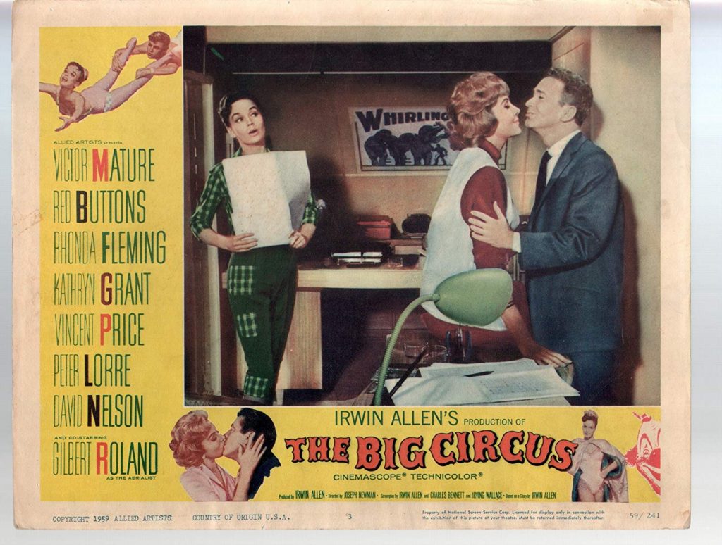 Rhonda Fleming and Red Buttons in "The Big Circus"