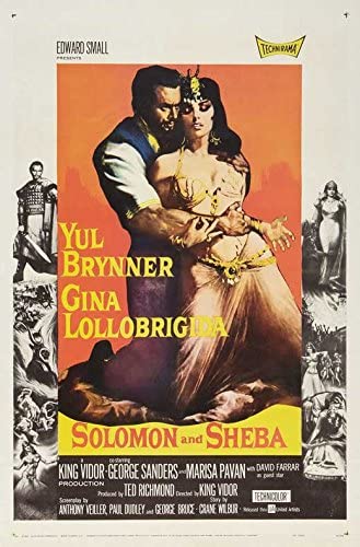 Solomon and Sheba movie poster - Yul Brynner, Gina Lollabrigida