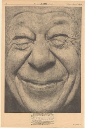 Face of Bert Lahr, famous actor and comedian