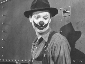 Jimmy Stewart as Buttons the Clown in The Greatest Show on Earth