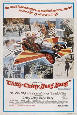 Chitty Chitty Bang Bang, starring Dick Van Dyke, Sally Ann Howes, Lionel Jeffries, Benny Hill
