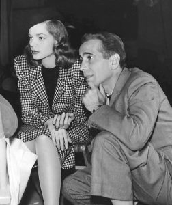 Lauren Bacall and Humphrey Bogart on the set of The Big Sleep
