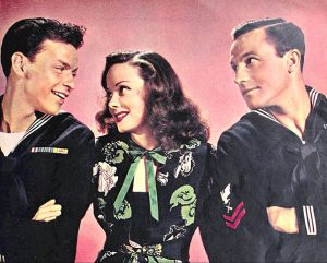 Photo of Frank Sinatra, Kathryn Grayson and Gene Kelly from -- 'Anchors Aweigh''.