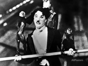 The Circus - The Chaplin Collection - Charlie Chaplin on the high wire, surrounded by monkeys