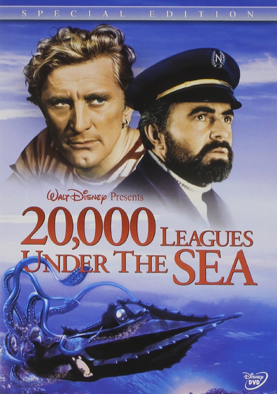 20,000 Leagues Under the Sea, starring James Mason, Kirk Douglas, Paul Lukas, Peter Lorre