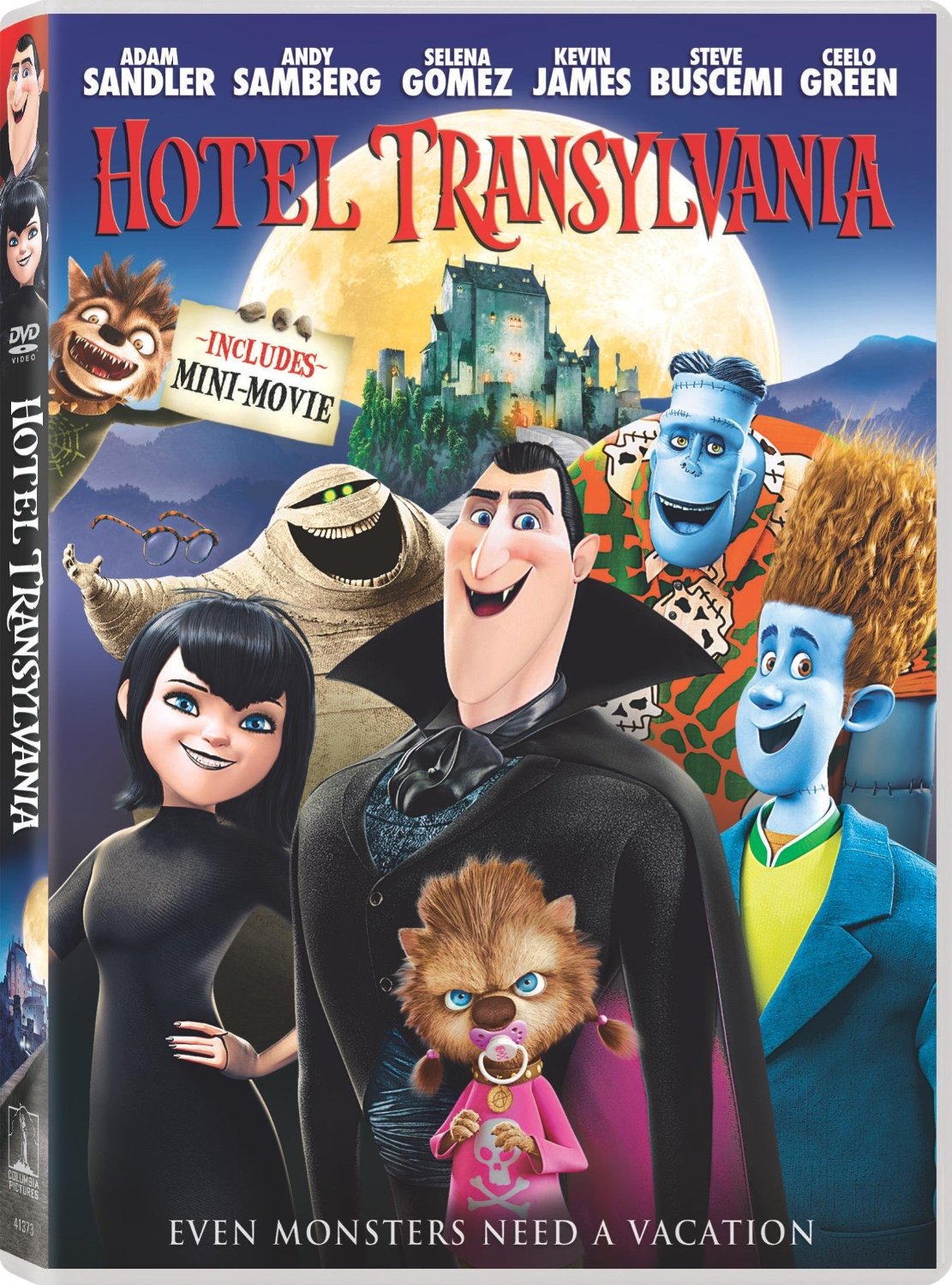 Hotel Transylvania (2012) starring Adam Sandler, Selina Gomez, Andy Samberg, Kevin James