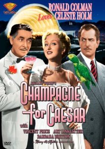 Champagne for Caesar, starring Ronald Colman, Barbara Britton, Art Linkletter, Vincent Price, Celeste Holm