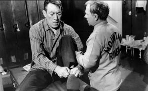 Anthony Quinn and Mickey Rooney in Requiem for a Heavyweight