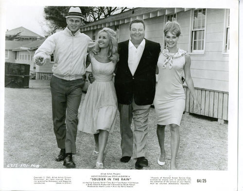 Steve McQueen, Tuesday Weld, and Jackie Gleason in "Soldier in the Rain"