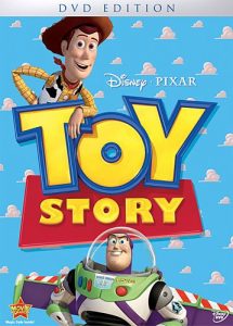 Toy Story starring Tim Allen, Tom Hanks, Don Rickles, Wallace Shawn, by John Lasseter