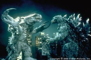 Godzilla 2000 - final battle between Godzilla and Orga
