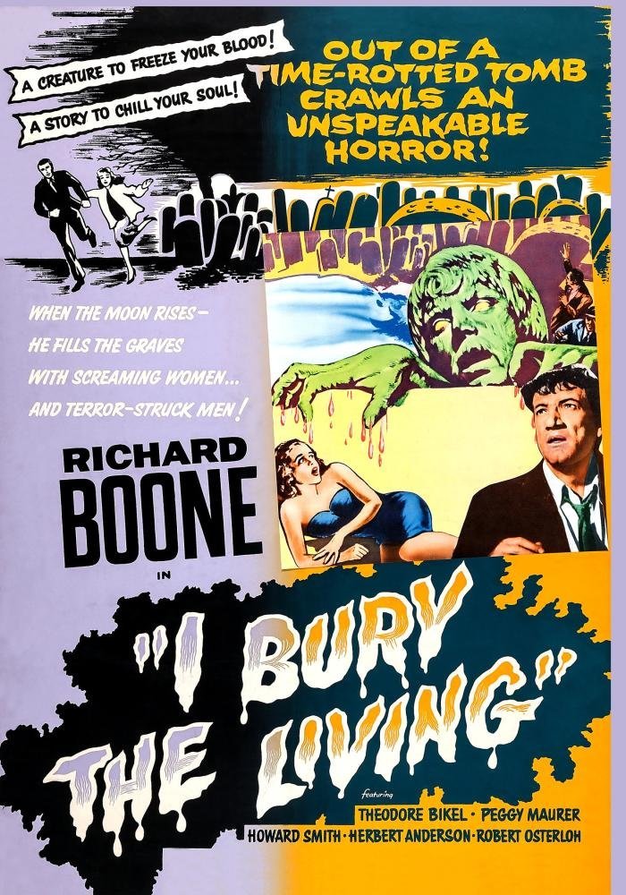 I Bury the Living (1958) starring Richard Boone, Theodore Bikel, Peggy Maurer