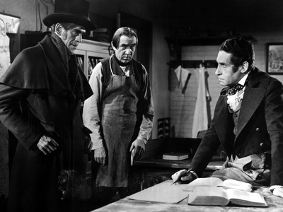 The Body Snatcher, starring Boris Karloff, Bela Lugosi, Henri Daniell