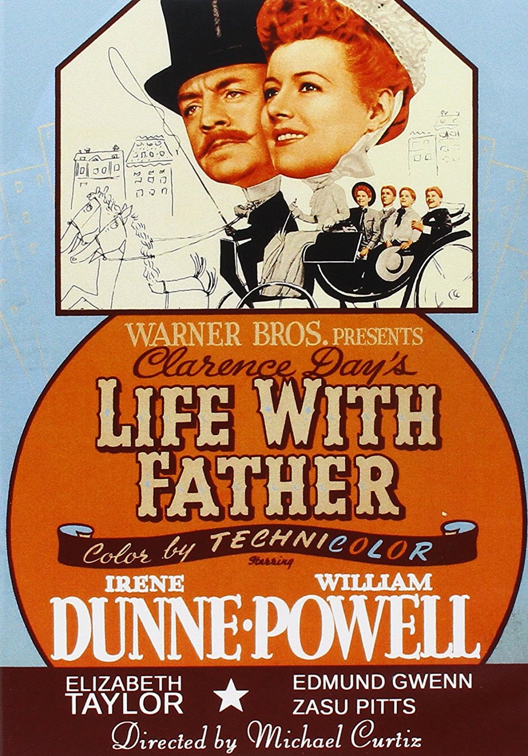 Life with Father (1947) starring William Powell, Irene Dunne, Elizabeth Taylor