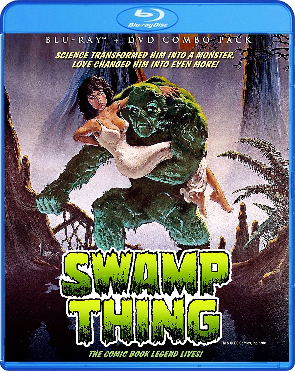 Swamp Thing by Wes Craven, starring Adrienne Barbeau, Louis Jourdan, Ray Wise, Dick Durock