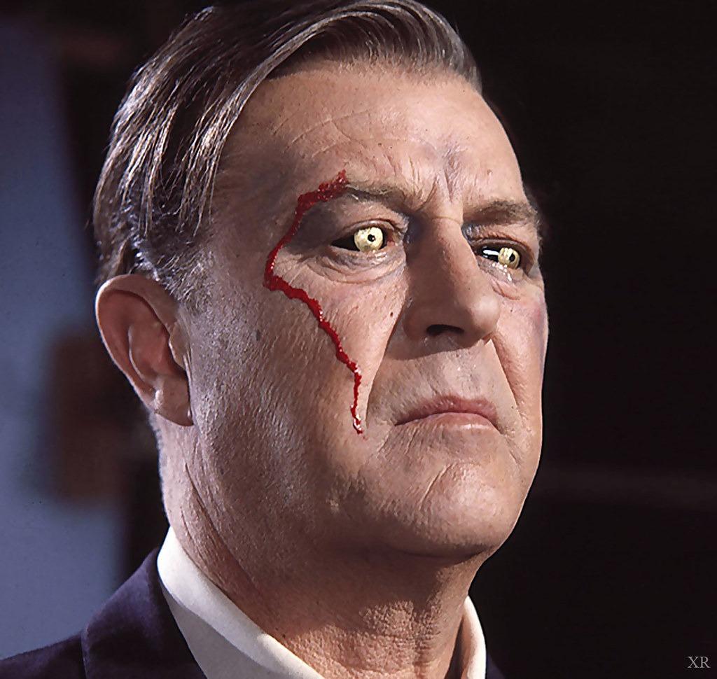 Ray Milland as the title character in "X: the Man with the X-Ray Eyes"