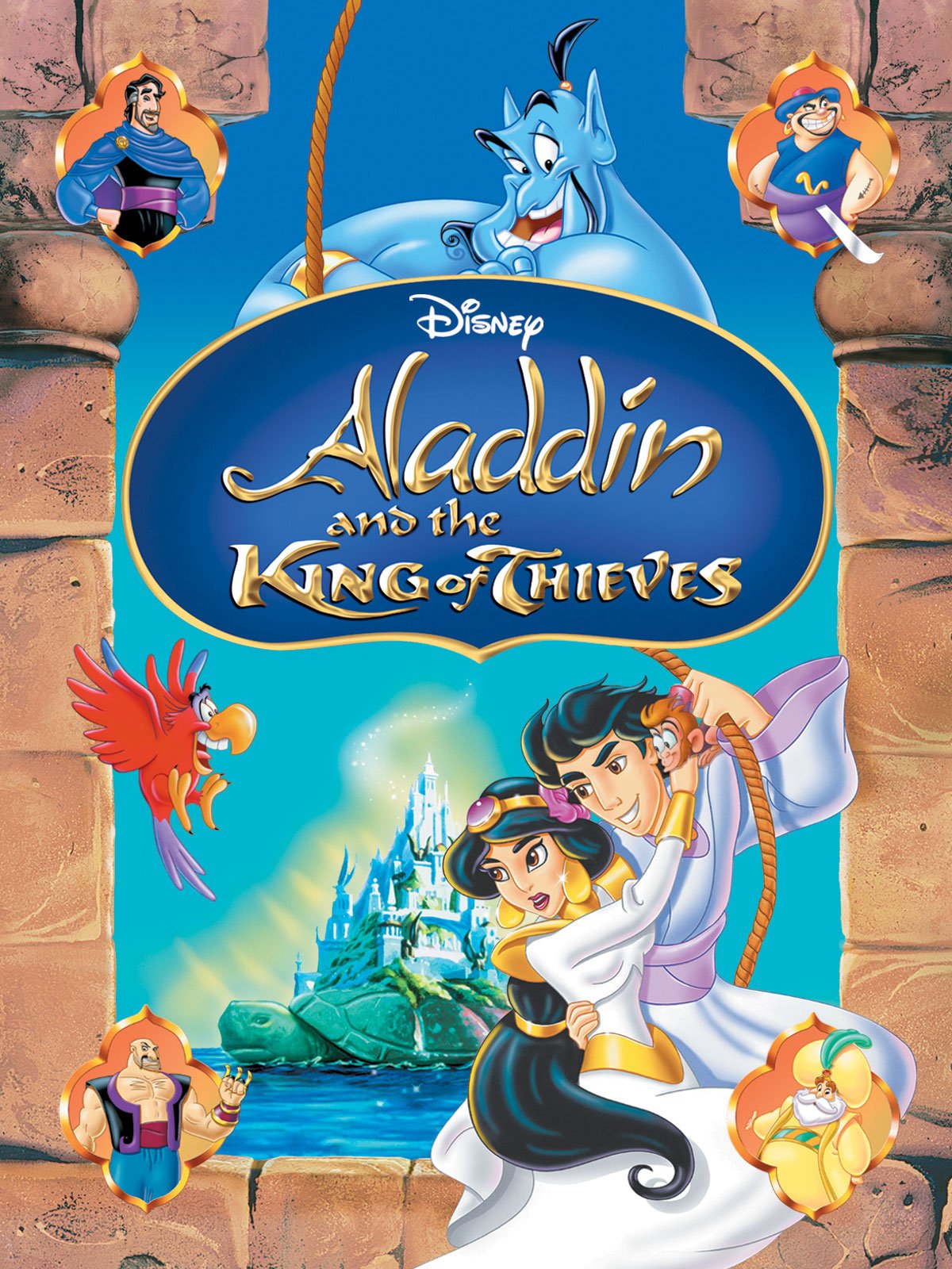 Aladdin and the King of Thieves, starring Gilbert Gottfried, Jerry Orbach, Scott Weinger, Linda Larkin, John Rhys-Davies