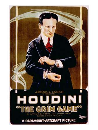 movie review of The Grim Game (1919) starring Harry Houdini