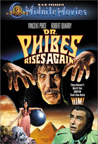 Dr. Phibes Rises Again, starring Vincent Price, Robert Quarry