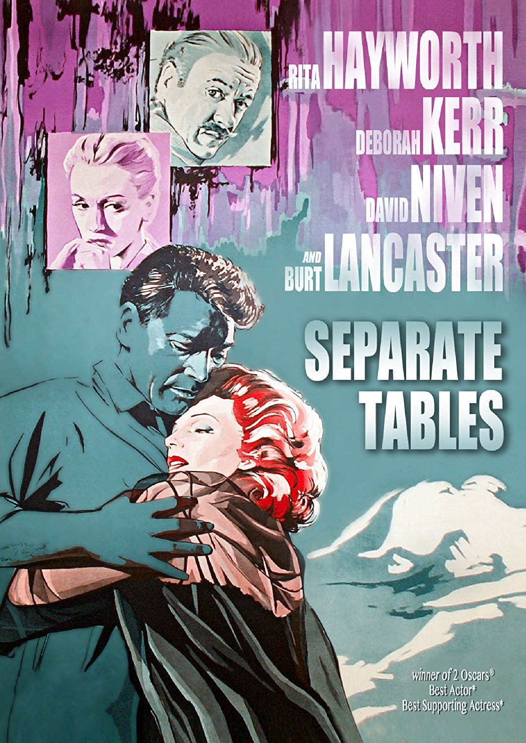 Separate Tables (1958) starring Rita Hayworth, Deborah Kerr, David Niven, Burt Lancaster, Wendy Hiller