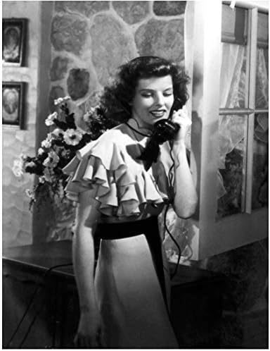 Katharine Hepburn on telephone