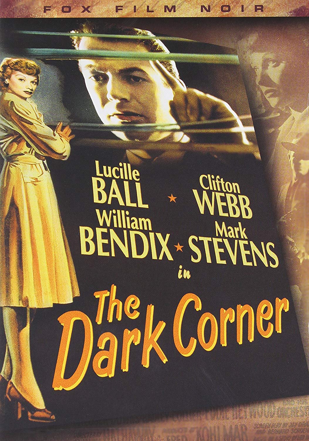 The Dark Corner, starring Lucille BallThe Dark Corner (1946) starring Lucille Ball, William Bendix, Clifton Webb, Mark Stevens