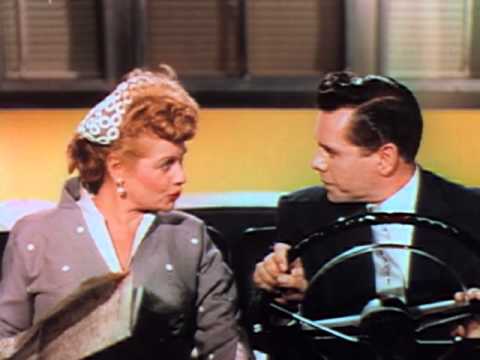 Lucy and Desi arguing while driving