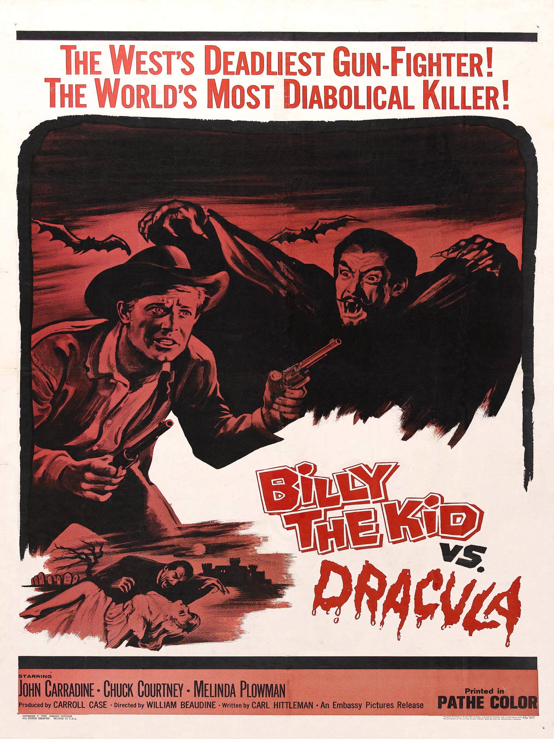 Billy the Kid Vs Dracula (19xx) starring John Carradine, Chuck Courtney, Melinda Plowman