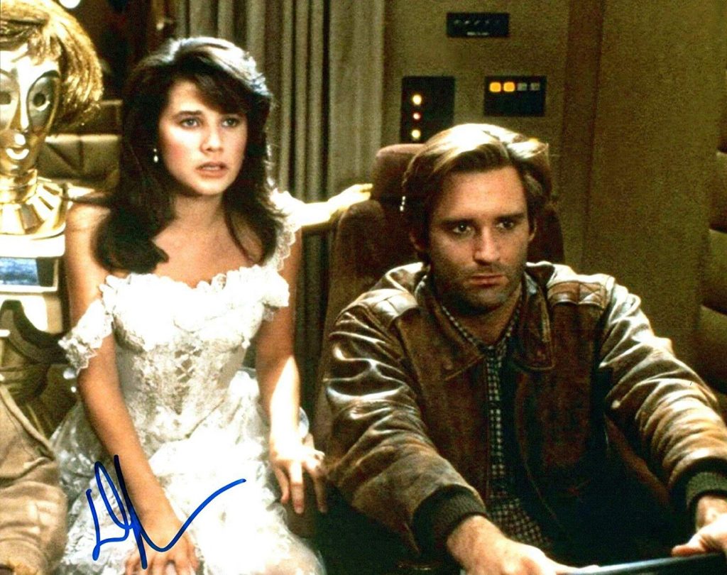 Joan Rivers, Daphne Zuniga, Bill Putnam in the ship during Spaceballs