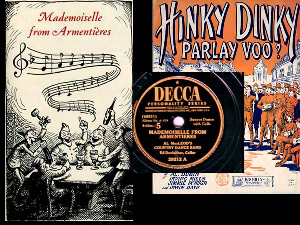Hinky dinky Parley voo song lyrics, aka. Mademoiselle from Armetieres