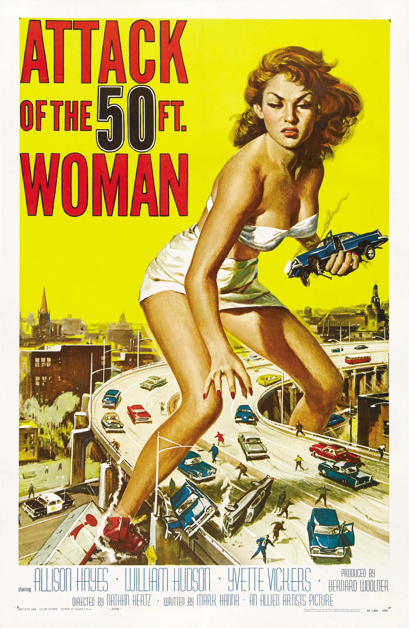Attack of the 50 Foot Woman (1958) starring Allison Hayes, William Hudson, Yvette Vickers