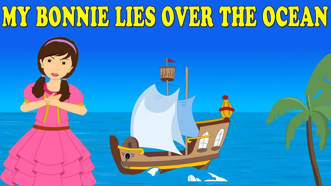 Song lyrics to My Bonnie Lies Over the Ocean, a traditional Scottish folk song
