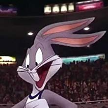 Headshot of Bugs Bunny in Space Jam