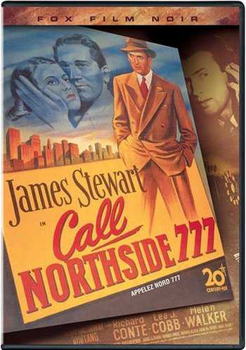 Jimmy Stewart in Call Northside 777, a classic film noire murder myster