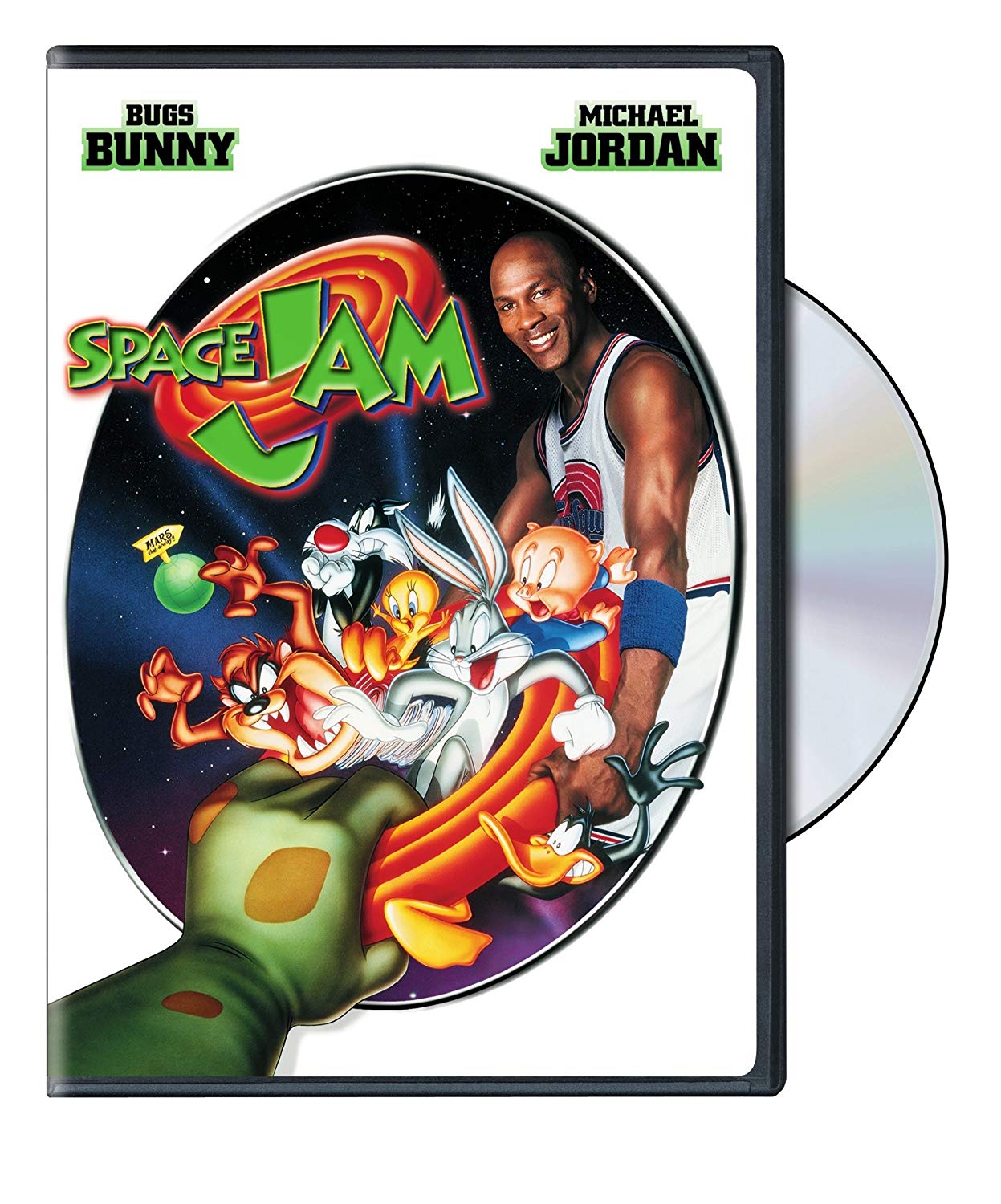 Space Jam (1996) starring Michael Jordan, Wayne Knight, Bugs Bunny, Daffy Duck, Danny DeVito, Bill Murray