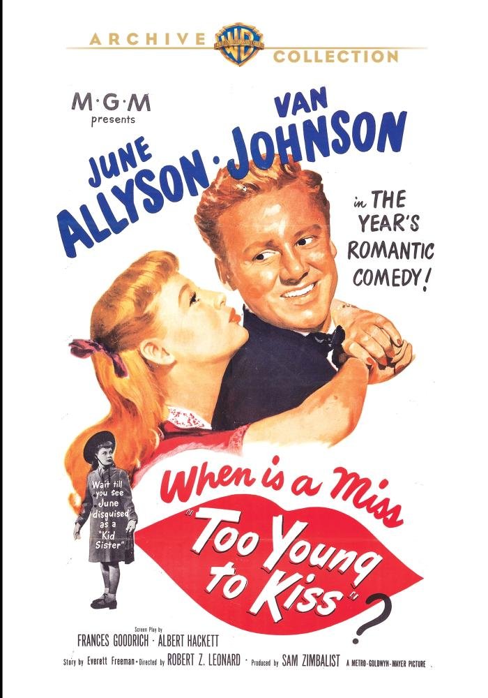 Too Young to Kiss (1951) starring June Allyson, Van Johnson, Gig Young