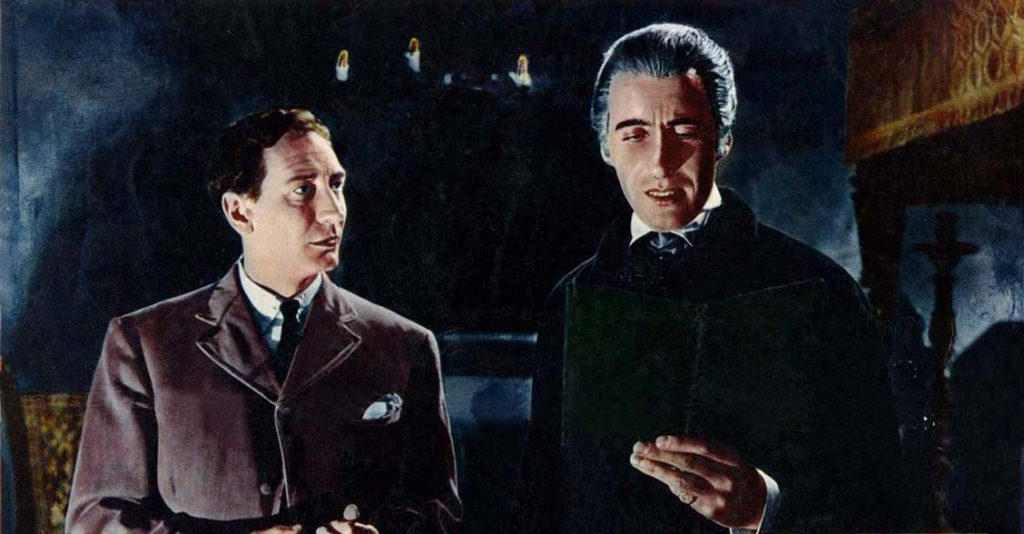 Horror of Dracula begins with Jonathon Harker, working for Count Dracula, as his librarian