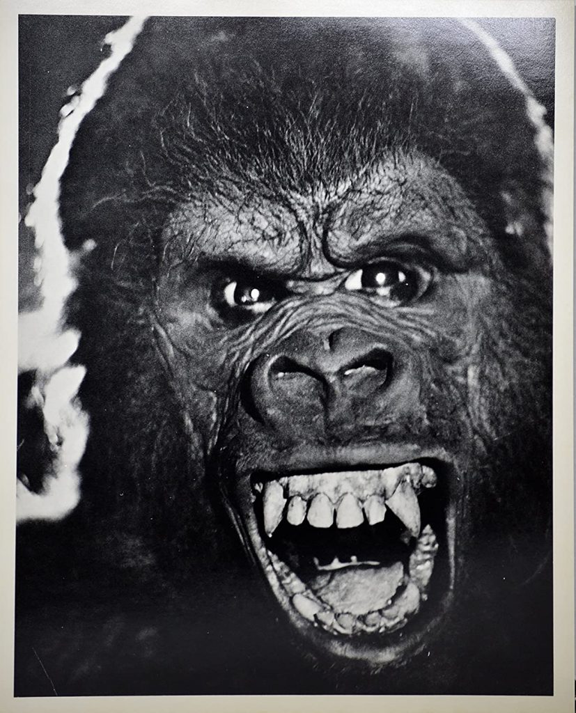 Close up of Rick Baker's King Kong face