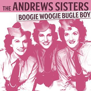 Song lyrics to Boogie Woogie Bugle Boy, Lyrics by Don Raye, Music by Hugh Prince, performed by the Andrews Sisters in Buck Privates