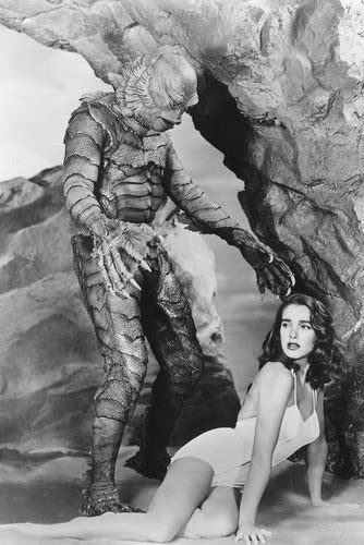 The Creature From The Black Lagoon 24x36 Poster Julia Adams with Creature 