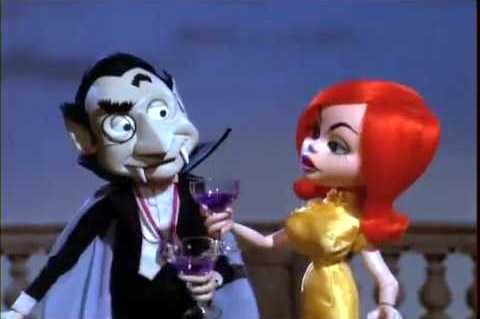Dracula and Francesca conspiring to remove their competition, Felix, in Mad Monster Party