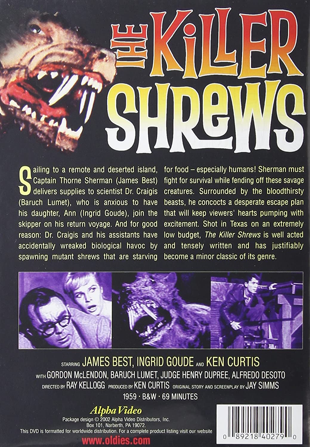 The Killer Shrews (1959) starring James Best, Ken Curtis