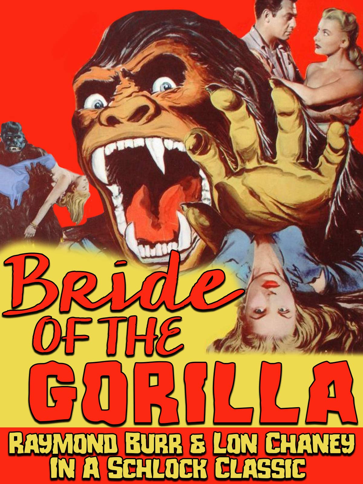 Bride of the Gorilla (1951) starring Raymond Burr, Barbara Payton, Lon Chaney, Jr., Tom Conway