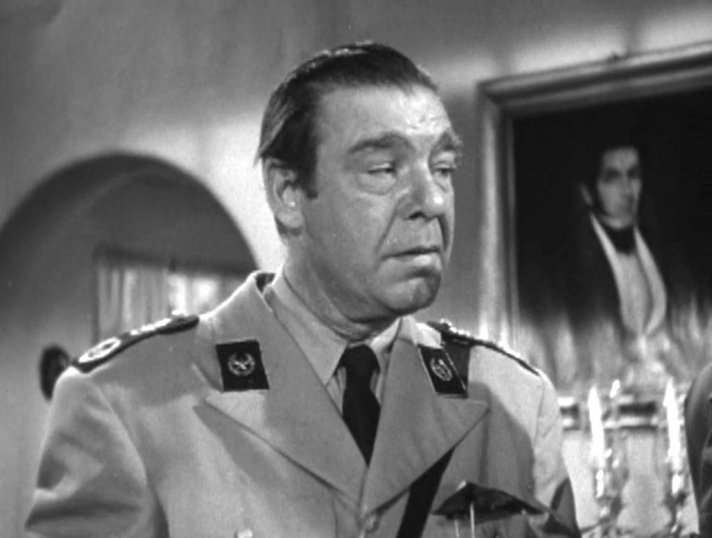 Lon Chaney Jr. as the police inspector in Bride of the Gorilla