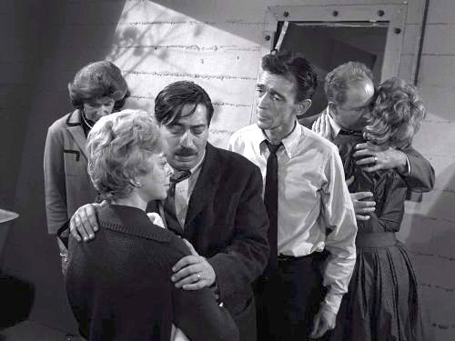 The Shelter - When a nuclear attack appears imminent, several suburban friends and neighbors fight over control of a single bomb shelter. The Twilight Zone season 3