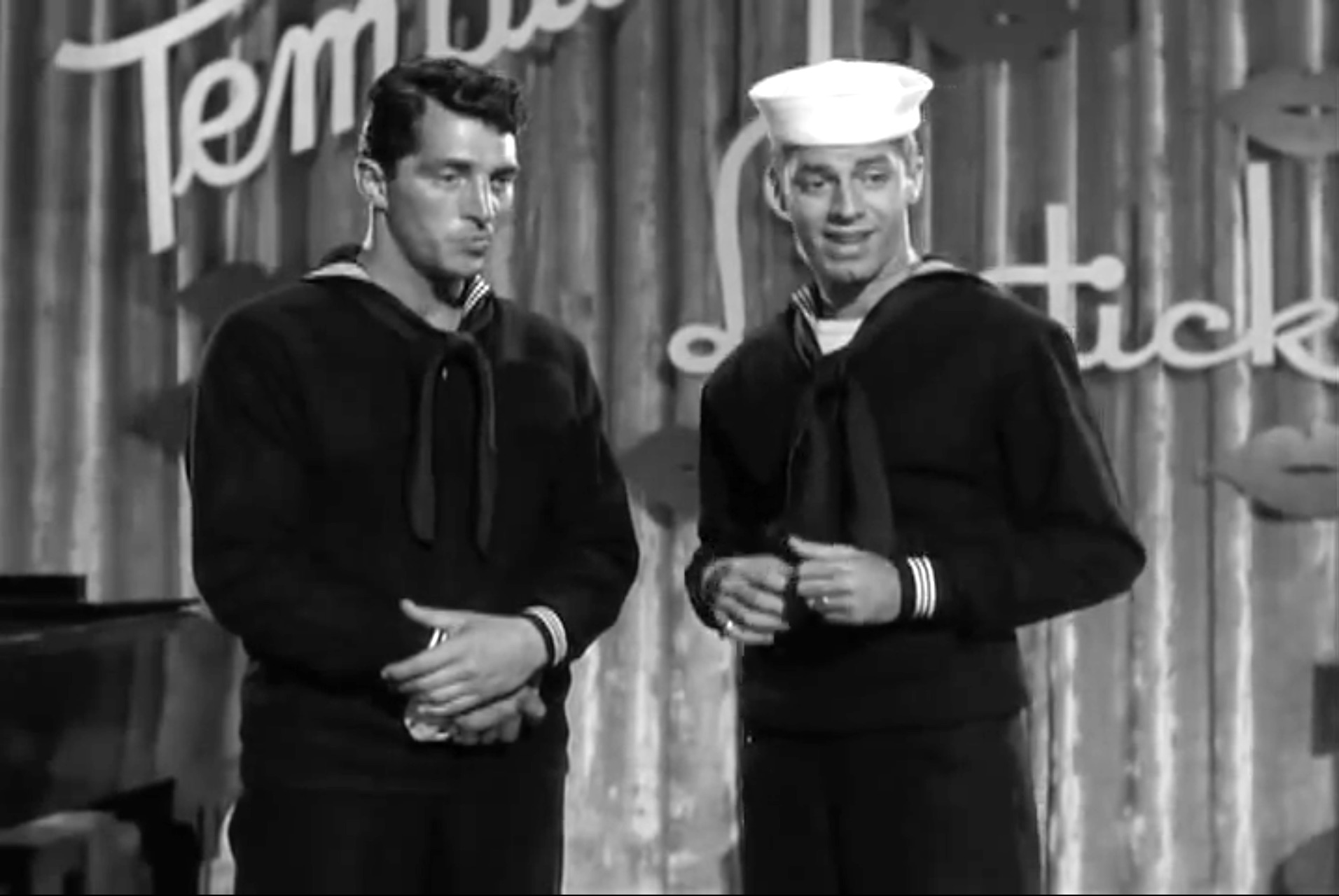 Song lyrics to Today Tomorrow Forever, Lyrics by Mack David, Music by Jerry Livingston, performed by Dean Martin, Jerry Lewis, and cast in Sailor Beware