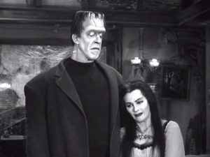Family Portrait - Herman and Lily Munster as the average American family