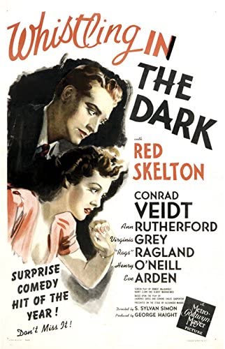 Whistling in the Dark movie poster, featuring Red Skelton and Ann Rutherford