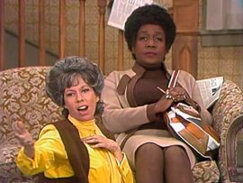 Carol Burnett as "Broad", interviewing Isobel Sanford as the new maid, in Carol Burnett and Friends – Guests William Conrad and Isabel Sanford